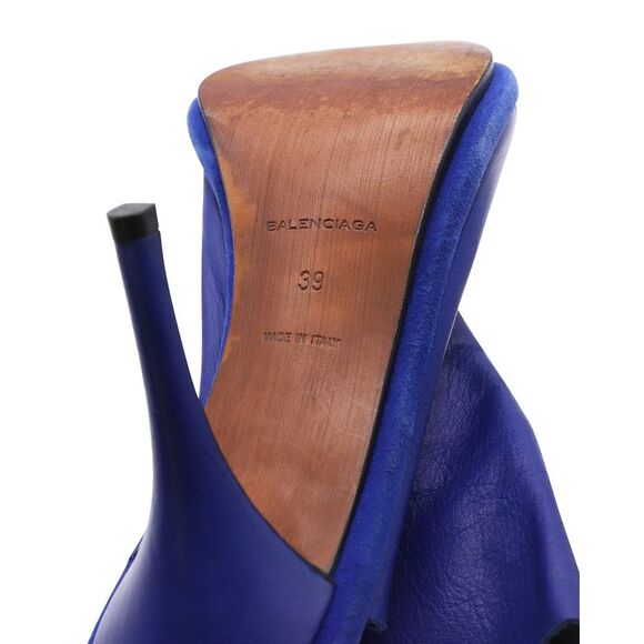 Balenciaga Glove Slingback Heels in Blue Leather